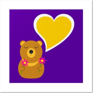 Cute Love Teddy Posters and Art